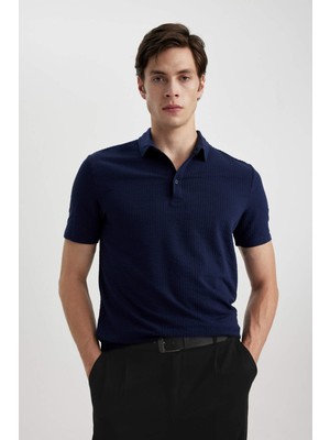 DeFacto Slim Fit Dar Kesim Polo Yaka Pamuklu Kısa Kollu Tişört X2594AZ24SM