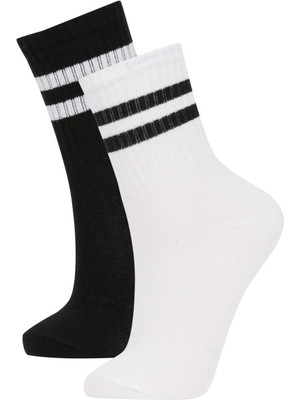 DeFacto Erkek Çocuk 2'li Pamuklu Uzun Çorap A0586A8NS