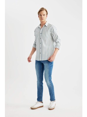 DeFacto Carlo Skinny Fit Ekstra Dar Kalıp Normal Bel Ekstra Dar Paça Jean Pantolon B4672AX24SP