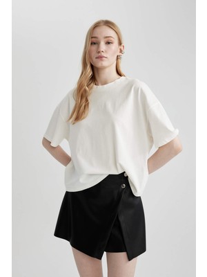 DeFacto Coool Loose Fit Basic Düz Kısa Kollu Tişört Z9455AZ24SM