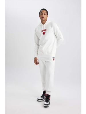 DeFactoFit NBA Chicago Bulls Standart Fit Kalın Jogger Eşofman Altı B3892AX24SP