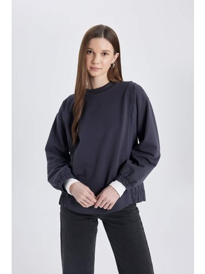 DeFacto Regular Fit Uzun Kollu Sweatshirt Tunik B9446AX24SP