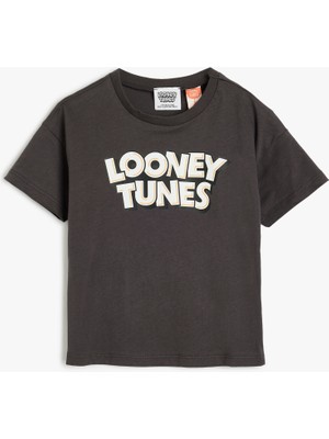 Koton Tişört Lisanslı Looney Tunes Baskılı Kısa Kollu Pamuklu