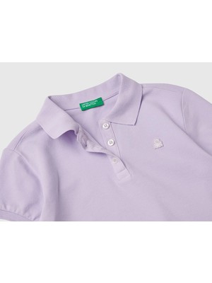 Kız Çocuk Polo T-Shirt - Lila