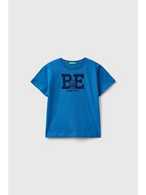 Benetton Erkek Çocuk T-Shirt - Mavi