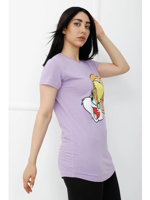 Yasaba Accessories Bunny Baskılı Tshirt Açıkmor - 310.623.