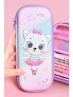 Go Veform Eva Kasa 3 Boyutlu Kabartmalı Çocuk Kalem Çantası Lila OKÇ6796