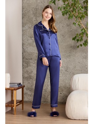 Pierre Cardin  Saten Biyeli Pijama Takımı  - 1200