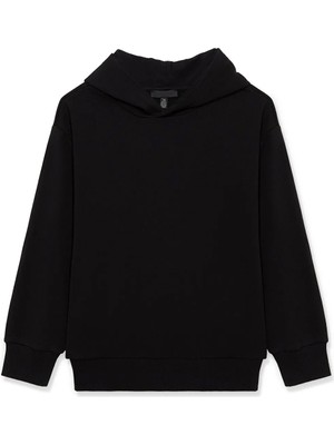 E Çocuk Knd-250002 Basic Kapüşonlu 3 Iplik Kışlık Okul Sweatshirt