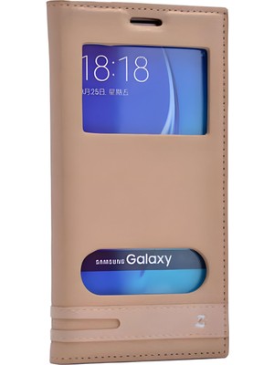 Cepustik Telefon Aksesuarları Galaxy S7 Kılıf Pencereli Elite Kapaklı Kılıf