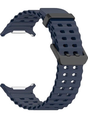 AktarMobile Samsung Galaxy Watch Ultra 47 mm Uyumlu Silikon Spor Kordon Özel Pim Soft Jel Silikon Kayış