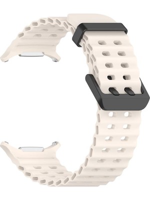 Samsung Galaxy Watch Ultra 47 mm Uyumlu Silikon Spor Kordon Özel Pim Soft Jel Silikon Kayış