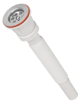 Luxwares Parçalı Lüks Paslanmaz Körüklü Sifon 32X70 Mm.