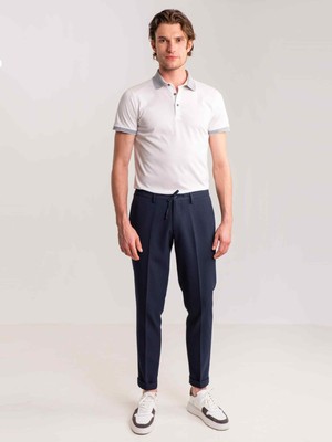 Dufy Beyaz Erkek Slim Fit Polo Yaka Tshirt