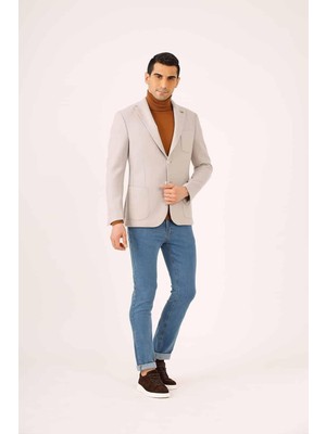 Dufy Taş Erkek Slim Fit Mono Yaka Ceket