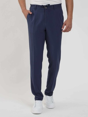 Dufy Lacivert Erkek Slim Fit Düz Jogger Pantolon - 104523