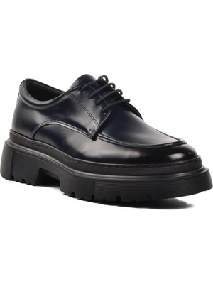 Ayakmod Premium 1308 Lacivert Deri Erkek Klasik Ayakkabı Geniş Kalıp