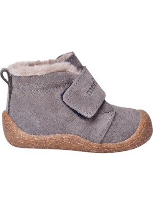 Merli&Rose Stride 101 Peluşlu Vizon Bebek Bot %100 Gerçek Deri Cırt Bağlama Özelliğiyle
