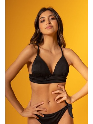 Black Line Kadın Bikini Üst Siyah