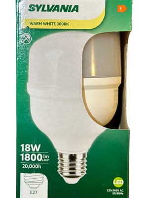 Sylvania 18W 3000K (Sarı Işık) E27 Duylu Torch Ampul (4 Adet)