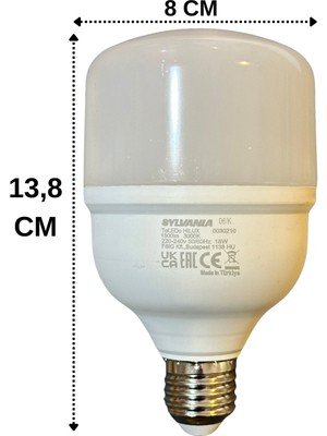 Sylvania 18W 3000K (Sarı Işık) E27 Duylu Torch Ampul (4 Adet)