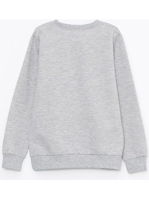 Kinderos Knd-250001 Basic Bisiklet Yaka 3 Iplik Kışlık Okul Sweatshirt