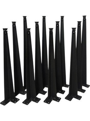 AS Design 12'li Dekoratif Metal Firkete Zigon Sehpa Ayağı(4 Adet 42CM/4 Adet 46CM/4 Adet 50CM