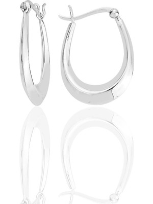 Söğütlü Silver Gümüş Rodyumlu Balta Kilit Şarnal Küpe SGTL12546RODAJ