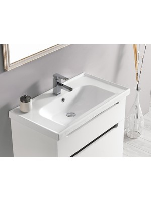 Turkuaz Frame Etajerli Lavabo 50 x 38 cm(DOLAP HARİÇ)