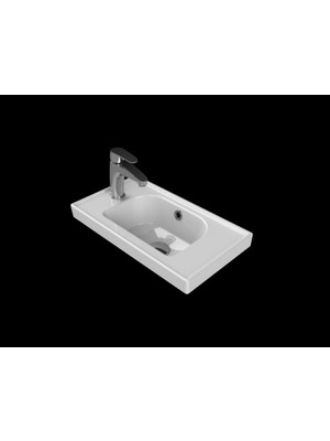 Turkuaz Frame Etajerli Lavabo 50 x 28 cm (Soldan Bataryalı)