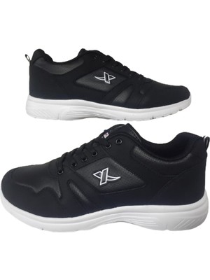 X-Step X-Step Unısex Siyah-Beyaz Cilt Ortopedik Taban Günlük Yürüyüş Ayakkabı Xstp98-014