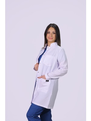 Hgm Collection Kadın Uzun Kollu Hakim Yaka Medikal Önlük Doktor Hemşire Ezcacı Öğretmen Önlüğü Ince Kumaş