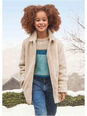 Mayoral Kışlık Kız Çocuk Kaban Mont - Krem