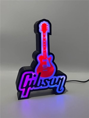 Gencax Gibson Elektro Gitar Led Masa Lambası