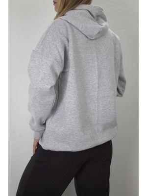 Yasaba Accessories Üç Iplik Şardonlu Baskılı Sweat Gri - DL0710.140