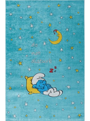 Kaşmir Halı Dekoratif Art Çocuk/Genç Smurfs 100x150 Cm