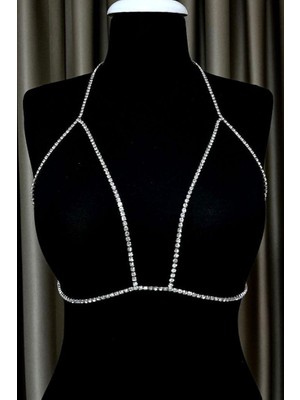 Swans Wear | Vivian Taşlı Bralet, Sütyen, İç Giyim, Aksesuar, Takı, Gümüş renk