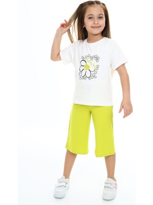 Toontoy Kız Çocuk Baskılı Kaprili Takım