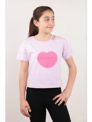 Toontoy Kız Çocuk Baskılı Tişört