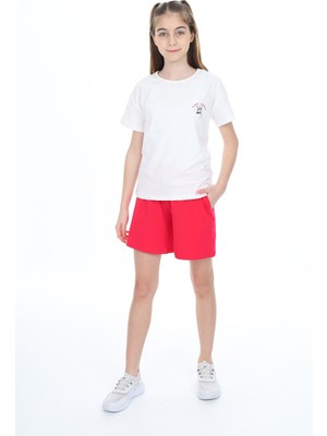 Toontoy Kız Çocuk Baskılı Şortlu Takım