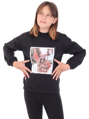 Toontoy Kız Çocuk Baskılı Sweatshirt