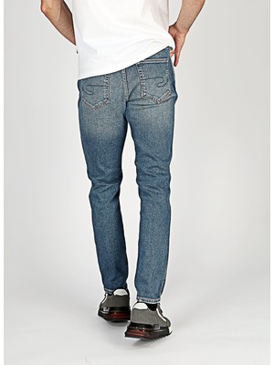 Lee Cooper Lee Cooper Normal Bel Slim Fit Erkek Denim Pantolon 251 Lcm 121030 Jack Gerard Blue Mıd