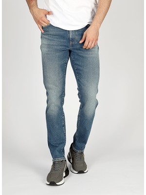 Lee Cooper Jack Normal Bel Dar Kesim Dar Paça Mavi Erkek Jean Pantolon