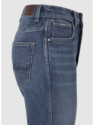 Pepe Jeans Yüksek Bel Düz Paça Standart Krem Kadın Denim Pantolon PL204590GX80