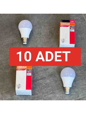 Osram LED Ampul 10'lu Paket Enerji Tasarruflu Uzun Ömürlü Beyaz Işık E27 Duy Uyumlu
