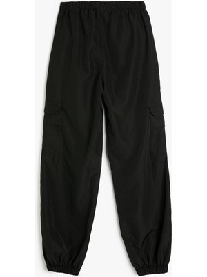 Koton Kız Çocuk Basic Kargo Jogger Pantolon Altı Beli Lastikli Cepli
