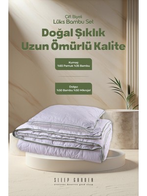 Sleep Garden Bambu Tek Kişilik Biyeli Şık Lüks Yorgan-Yastık Set Ürün