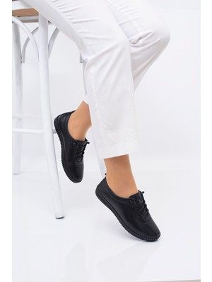 Deri Tarz Ortopedik Rahat Yunuşak Kadın Ayakkabı