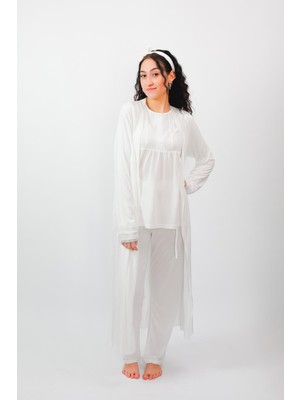 Cotonhause Nena Collection  Pamuk Lohusa Sabahlık ve Pijama Takımı 24556