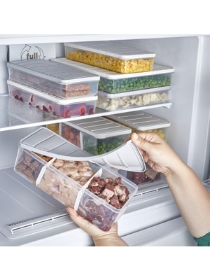 Selka Home 4 Adet 2 Lt. Nora Bölmeli Organizer Buzdolabı Buzluk Düzenleyici Saklama Kabı